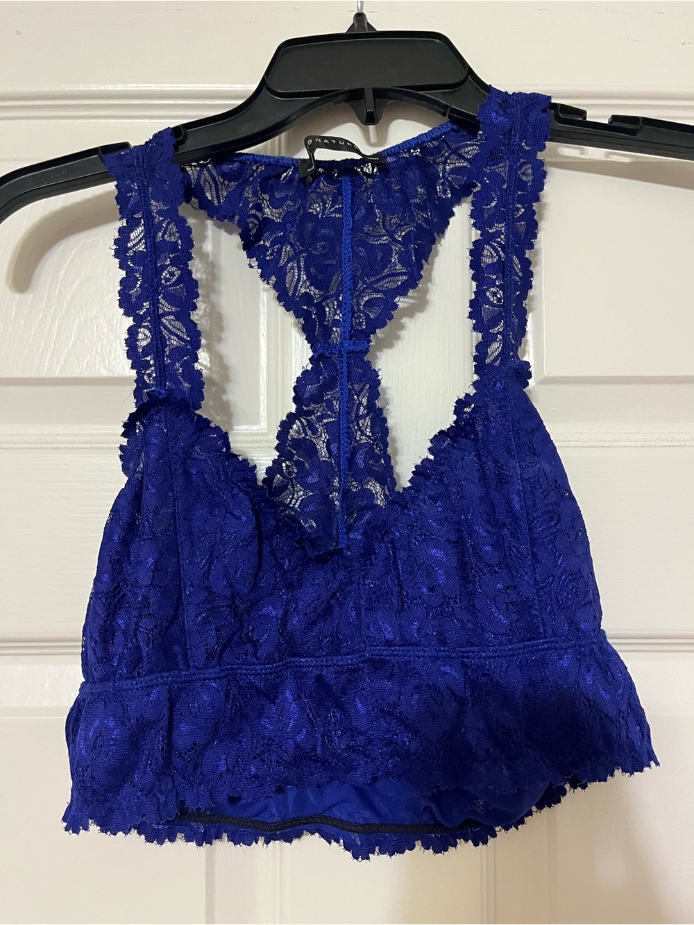 Signature Royal Blue Lace Bralette with Racerback
